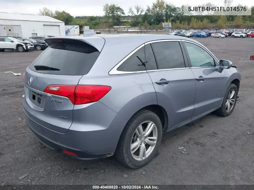 2015 Acura Rdx VIN: 5J8TB4H51FL014576 Lot: 40408820