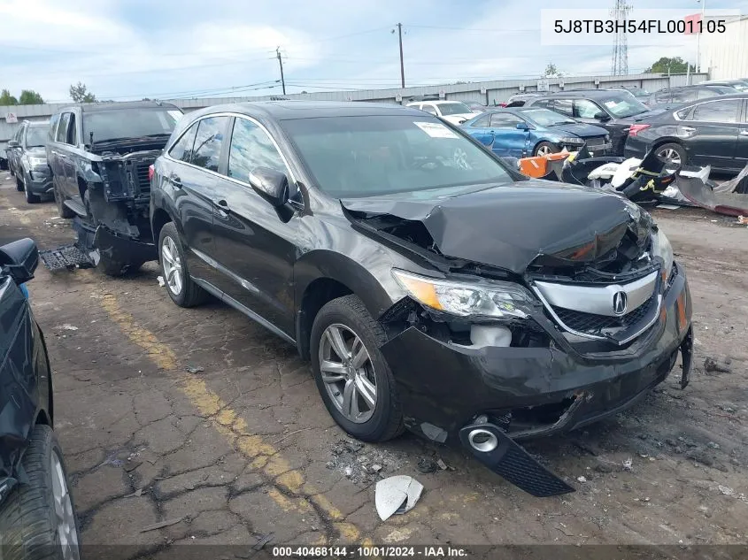 2015 Acura Rdx VIN: 5J8TB3H54FL001105 Lot: 40468144