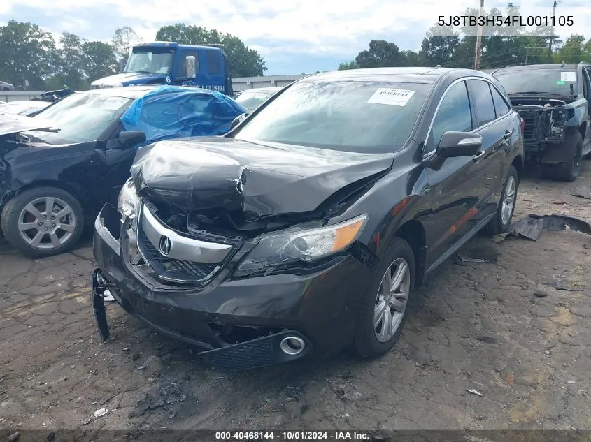 2015 Acura Rdx VIN: 5J8TB3H54FL001105 Lot: 40468144