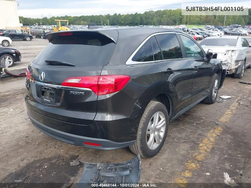 2015 Acura Rdx VIN: 5J8TB3H54FL001105 Lot: 40468144