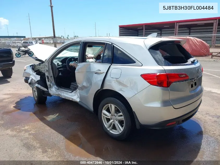 2015 Acura Rdx VIN: 5J8TB3H30FL004484 Lot: 40472646