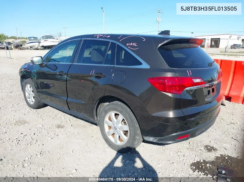 2015 Acura Rdx VIN: 5J8TB3H35FL013505 Lot: 40484175