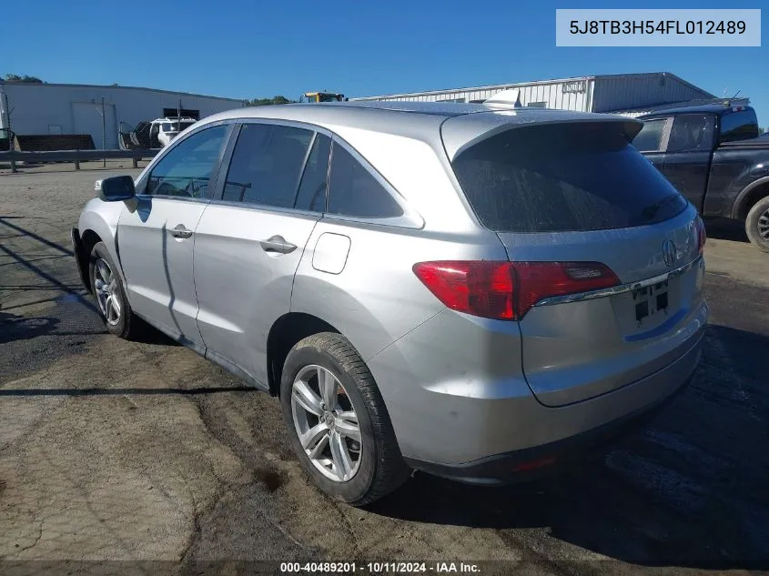 2015 Acura Rdx VIN: 5J8TB3H54FL012489 Lot: 40489201