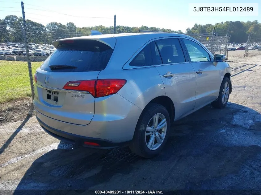 2015 Acura Rdx VIN: 5J8TB3H54FL012489 Lot: 40489201