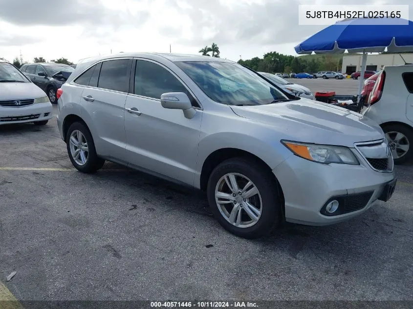 2015 Acura Rdx VIN: 5J8TB4H52FL025165 Lot: 40571446