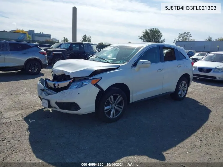 2015 Acura Rdx VIN: 5J8TB4H33FL021303 Lot: 40594820