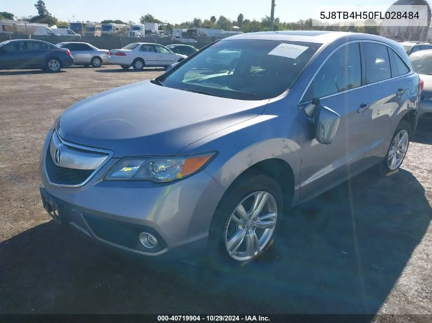 2015 Acura Rdx VIN: 5J8TB4H50FL028484 Lot: 40719904