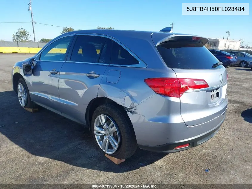 2015 Acura Rdx VIN: 5J8TB4H50FL028484 Lot: 40719904