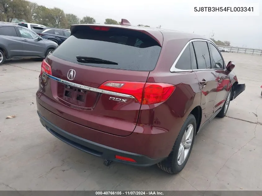 2015 Acura Rdx VIN: 5J8TB3H54FL003341 Lot: 40766105