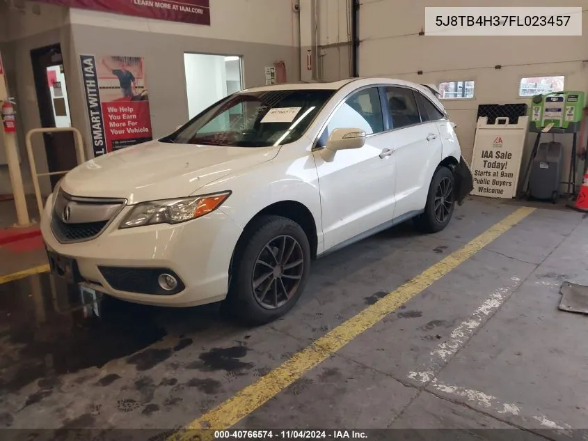 2015 Acura Rdx VIN: 5J8TB4H37FL023457 Lot: 40766574