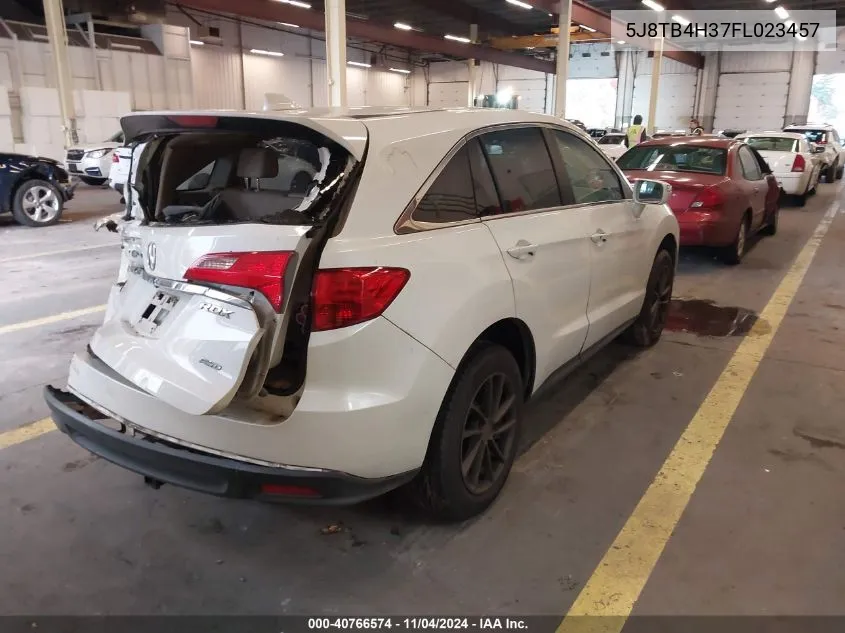 2015 Acura Rdx VIN: 5J8TB4H37FL023457 Lot: 40766574