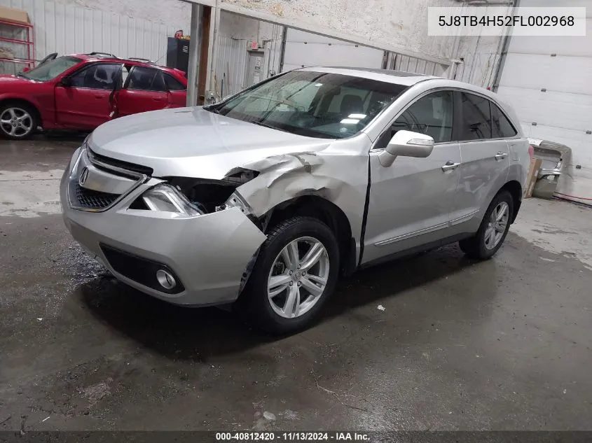 2015 Acura Rdx VIN: 5J8TB4H52FL002968 Lot: 40812420