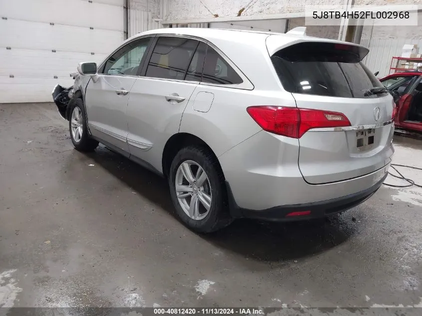 2015 Acura Rdx VIN: 5J8TB4H52FL002968 Lot: 40812420