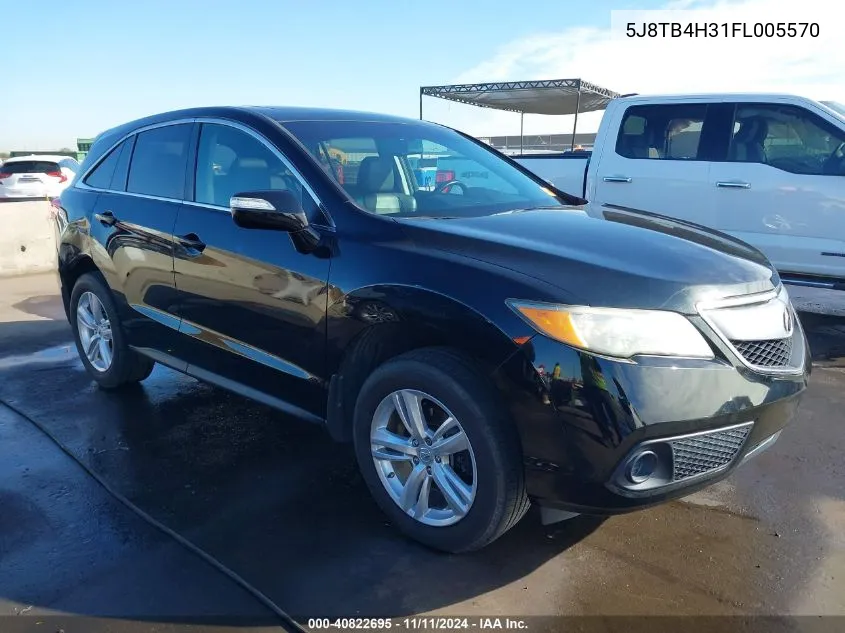 2015 Acura Rdx VIN: 5J8TB4H31FL005570 Lot: 40822695