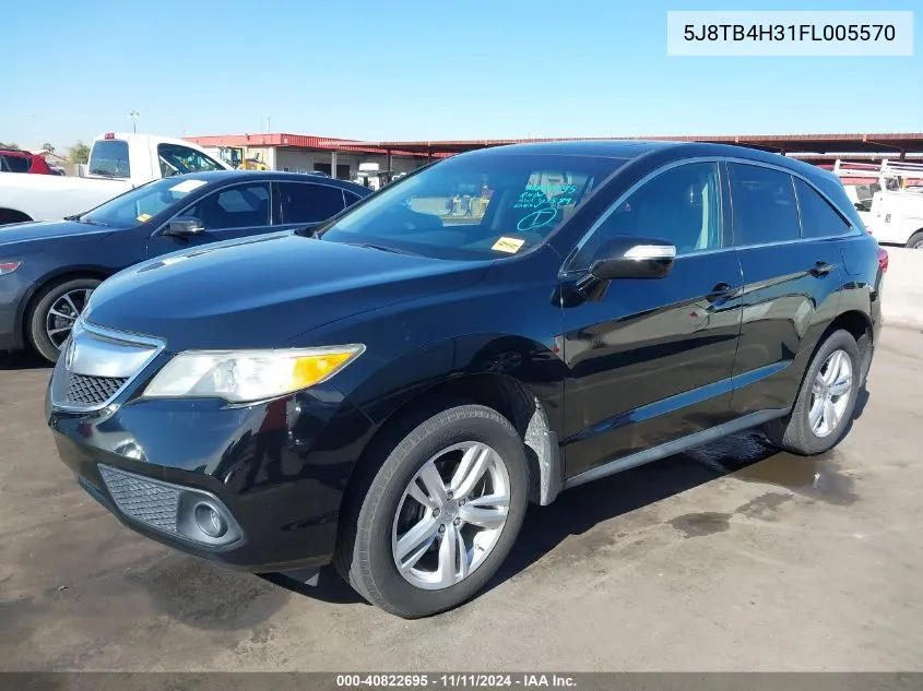 2015 Acura Rdx VIN: 5J8TB4H31FL005570 Lot: 40822695