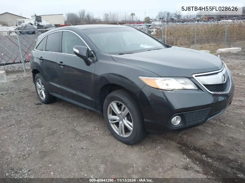 2015 Acura Rdx VIN: 5J8TB4H55FL028626 Lot: 40841290