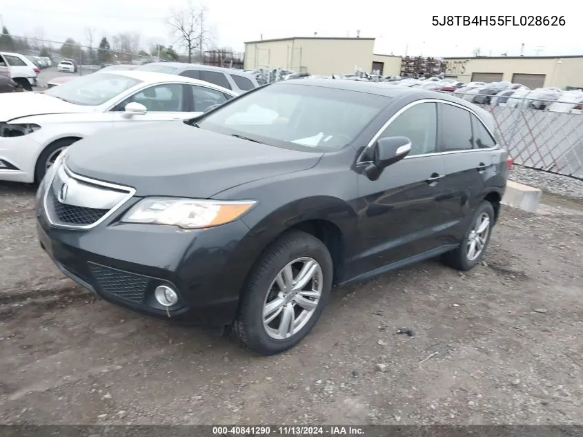 2015 Acura Rdx VIN: 5J8TB4H55FL028626 Lot: 40841290