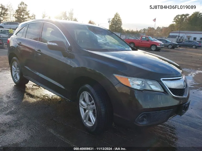 2015 Acura Rdx VIN: 5J8TB4H36FL019089 Lot: 40859831