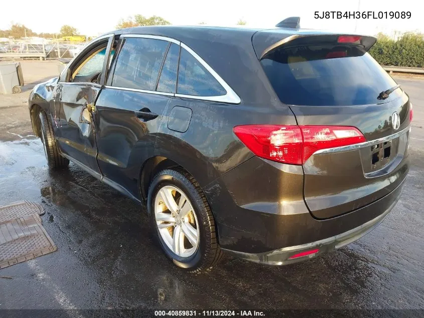 2015 Acura Rdx VIN: 5J8TB4H36FL019089 Lot: 40859831