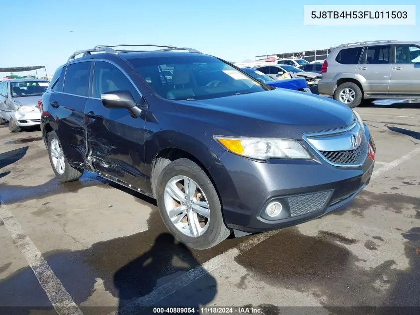 2015 Acura Rdx VIN: 5J8TB4H53FL011503 Lot: 40889054