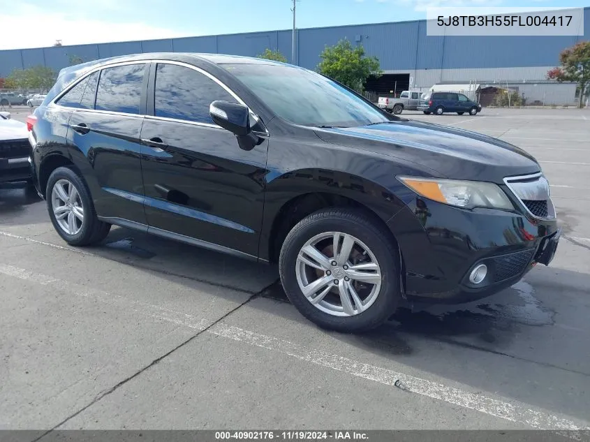 2015 Acura Rdx VIN: 5J8TB3H55FL004417 Lot: 40902176