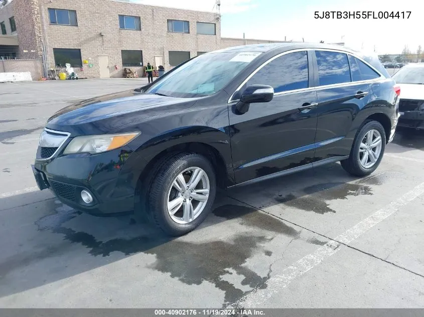 2015 Acura Rdx VIN: 5J8TB3H55FL004417 Lot: 40902176