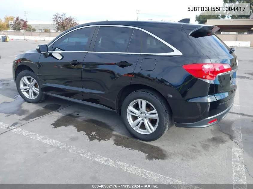 2015 Acura Rdx VIN: 5J8TB3H55FL004417 Lot: 40902176