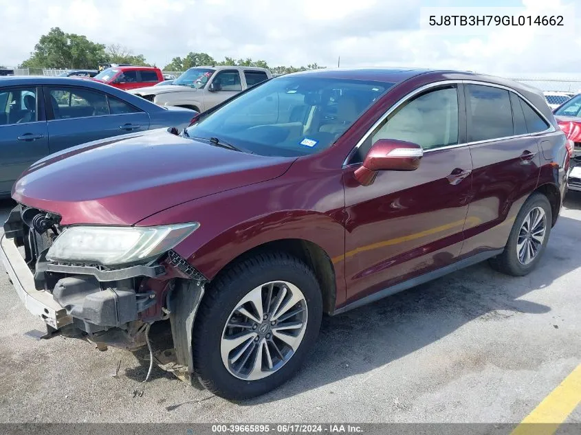 2016 Acura Rdx Advance Package VIN: 5J8TB3H79GL014662 Lot: 39665895