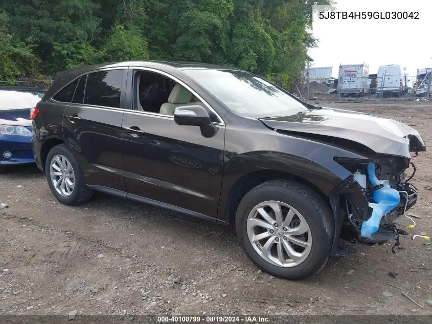 2016 Acura Rdx Technology Acurawatch Plus Packages/Technology Package VIN: 5J8TB4H59GL030042 Lot: 40100799