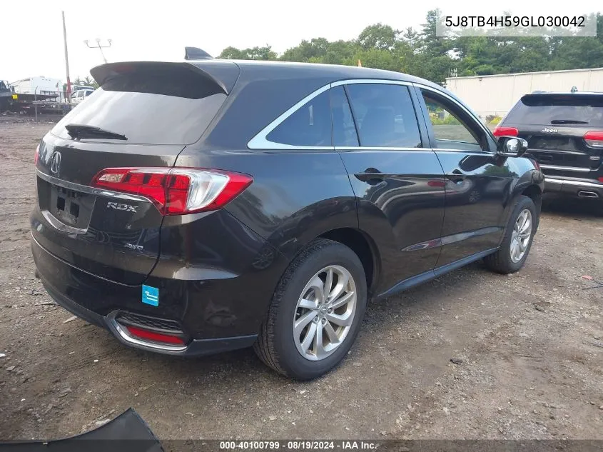 2016 Acura Rdx Technology Acurawatch Plus Packages/Technology Package VIN: 5J8TB4H59GL030042 Lot: 40100799