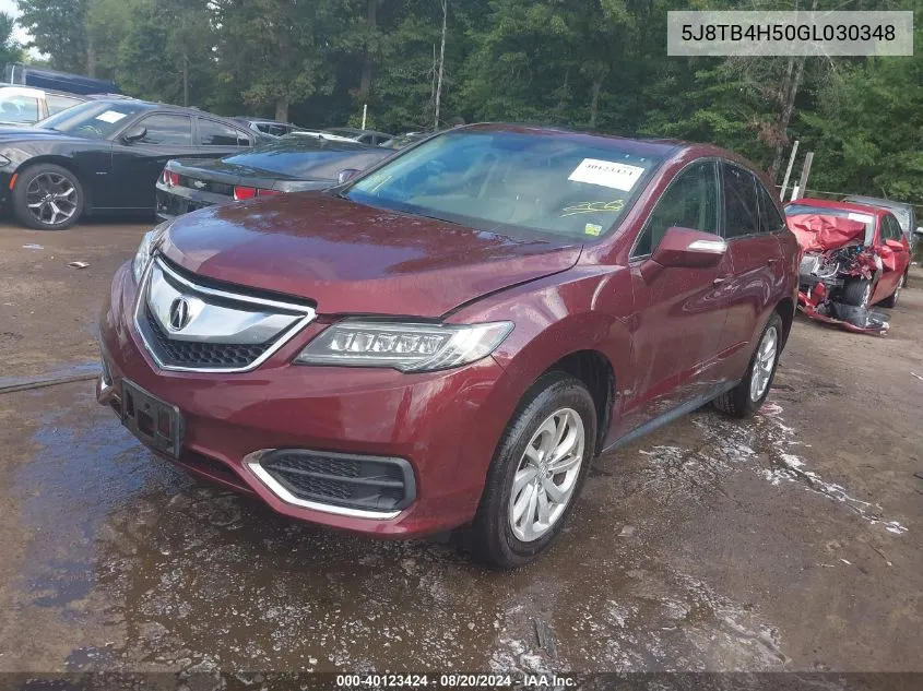 2016 Acura Rdx Technology Acurawatch Plus Packages/Technology Package VIN: 5J8TB4H50GL030348 Lot: 40123424