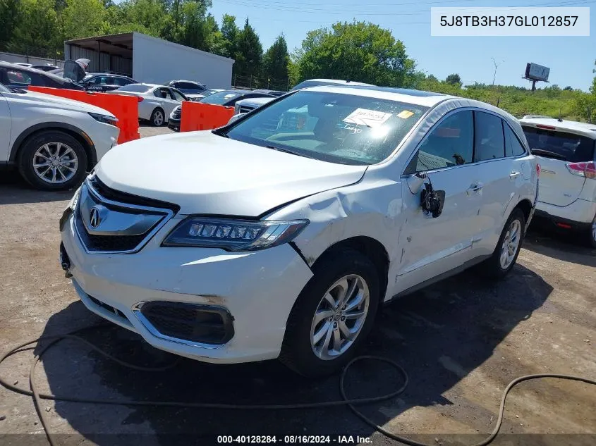 5J8TB3H37GL012857 2016 Acura Rdx Acurawatch Plus Pkg