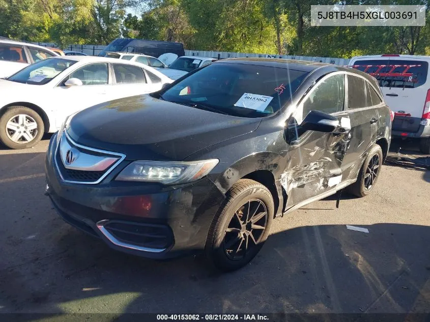 5J8TB4H5XGL003691 2016 Acura Rdx Technology