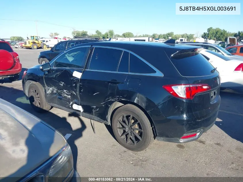 5J8TB4H5XGL003691 2016 Acura Rdx Technology