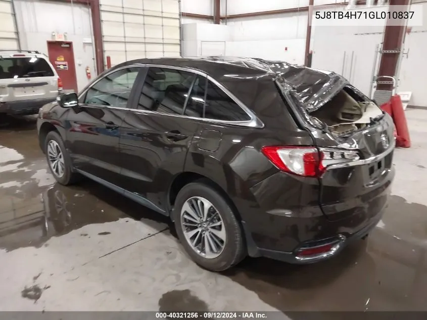 5J8TB4H71GL010837 2016 Acura Rdx Advance Package