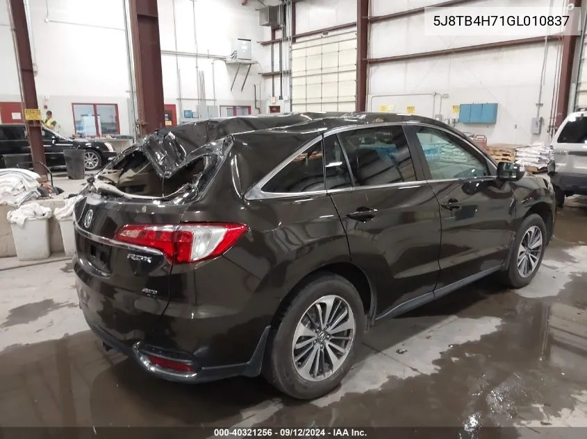 2016 Acura Rdx Advance Package VIN: 5J8TB4H71GL010837 Lot: 40321256