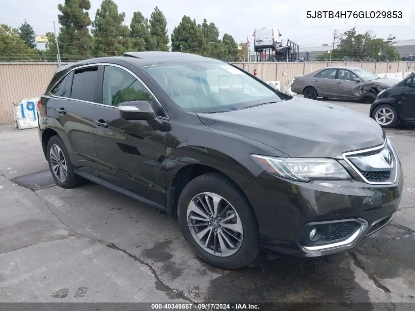 5J8TB4H76GL029853 2016 Acura Rdx Advance Package