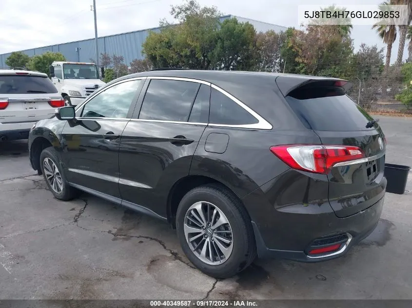 5J8TB4H76GL029853 2016 Acura Rdx Advance Package