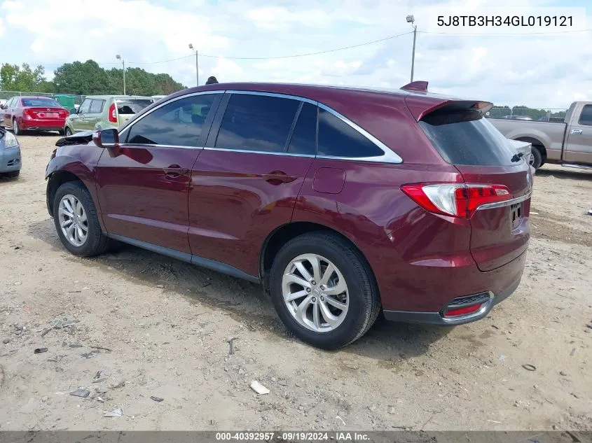 2016 Acura Rdx Acurawatch Plus Pkg VIN: 5J8TB3H34GL019121 Lot: 40392957