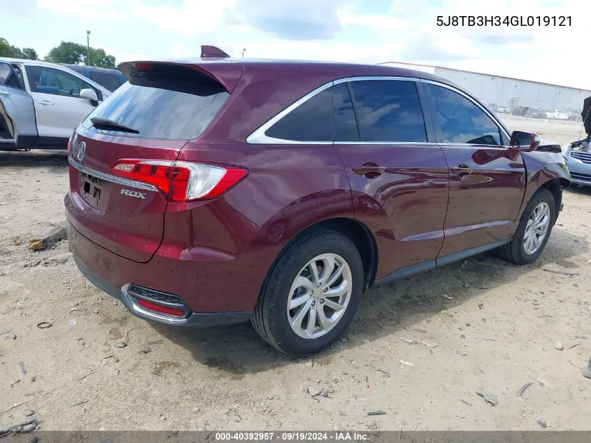 2016 Acura Rdx Acurawatch Plus Pkg VIN: 5J8TB3H34GL019121 Lot: 40392957