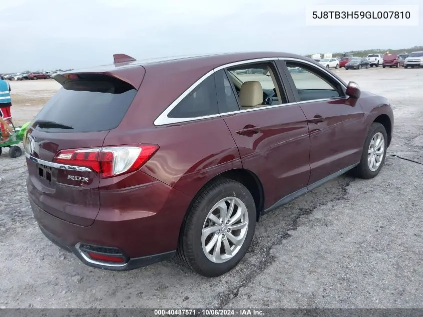 2016 Acura Rdx Technology Acurawatch Plus Packages/Technology Package VIN: 5J8TB3H59GL007810 Lot: 40487571