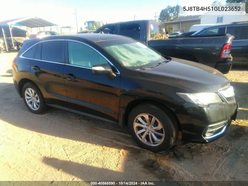 2016 Acura Rdx Technology VIN: 5J8TB4H51GL023652 Lot: 40568590