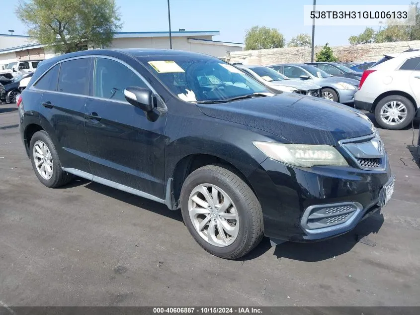 2016 Acura Rdx Acurawatch Plus Pkg VIN: 5J8TB3H31GL006133 Lot: 40606887