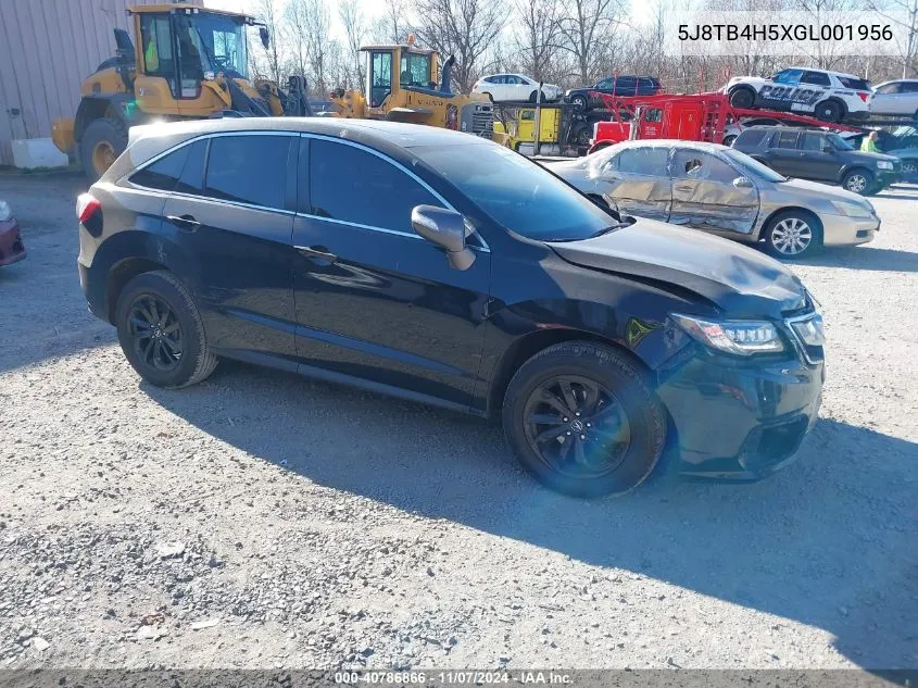 2016 Acura Rdx Technology Acurawatch Plus Packages/Technology Package VIN: 5J8TB4H5XGL001956 Lot: 40786866