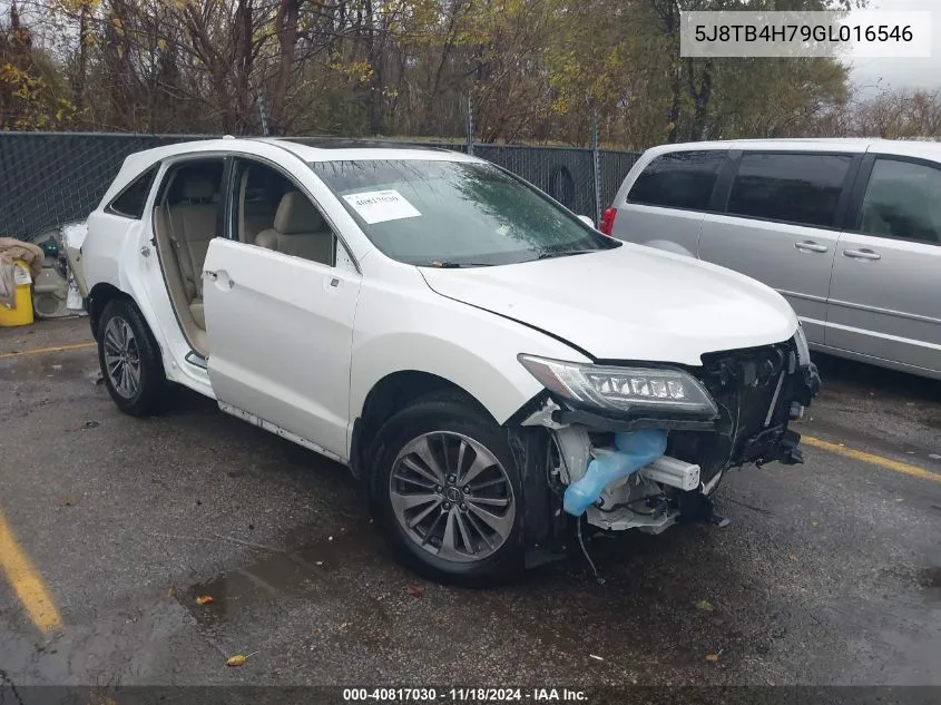 2016 Acura Rdx Advance VIN: 5J8TB4H79GL016546 Lot: 40817030