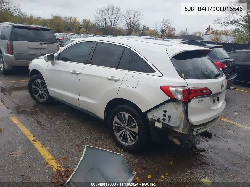 2016 Acura Rdx Advance VIN: 5J8TB4H79GL016546 Lot: 40817030