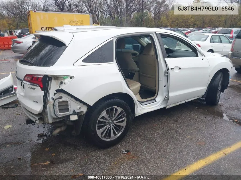 2016 Acura Rdx Advance VIN: 5J8TB4H79GL016546 Lot: 40817030