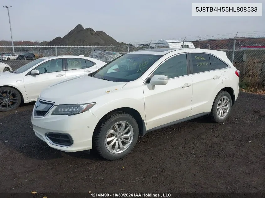 2017 Acura Rdx VIN: 5J8TB4H55HL808533 Lot: 12143490