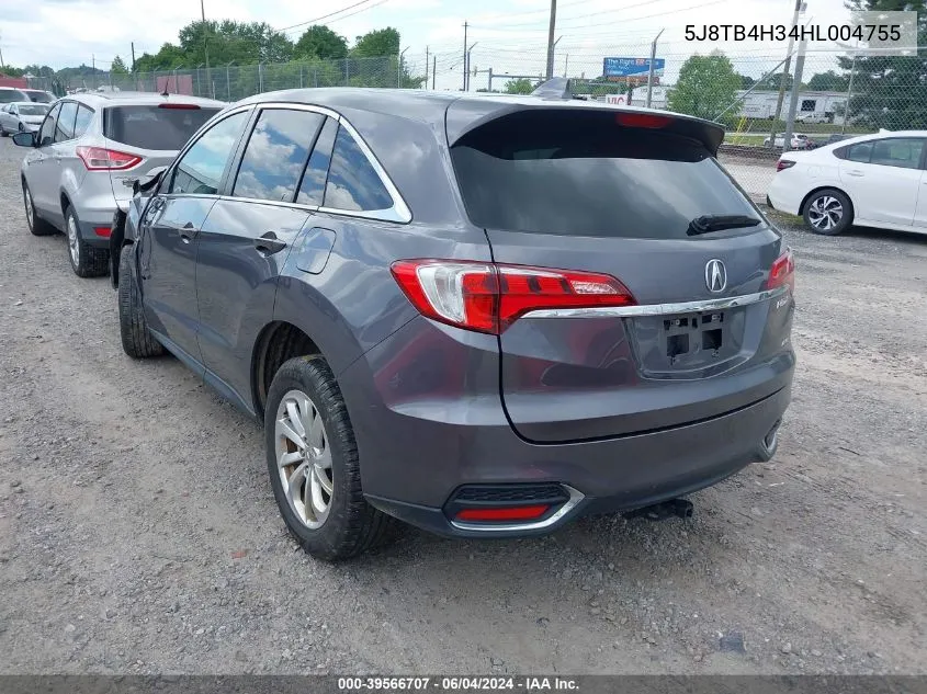 2017 Acura Rdx Acurawatch Plus Package VIN: 5J8TB4H34HL004755 Lot: 39566707