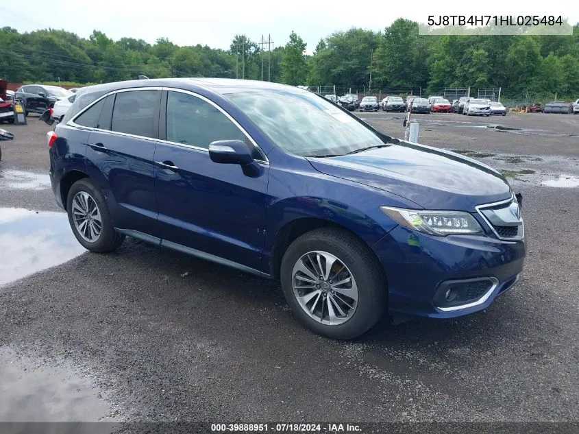 2017 Acura Rdx Advance Package VIN: 5J8TB4H71HL025484 Lot: 39888951